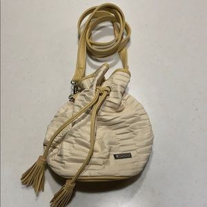 Miche Tan Drawstring Crossbody Bag